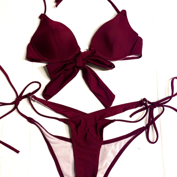 ZAFUL burgundy crossover bikini - Picture 2 of 2